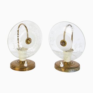 Mid-Century Murano Bedside Lamps, 1940s, Set of 2
