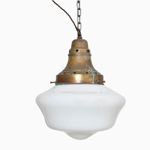 Antique Church Opaline Pendant Light