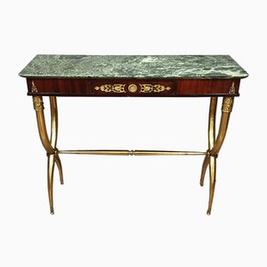 Empire Style Console in Mahogany and Gilded Bronze from Maison Jansen