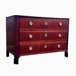 Louis XVI Chest of Drawers in Mahogany, Rosewood and Ebony