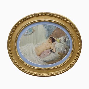 Pintura de niña desnuda de K. Somov, 1897