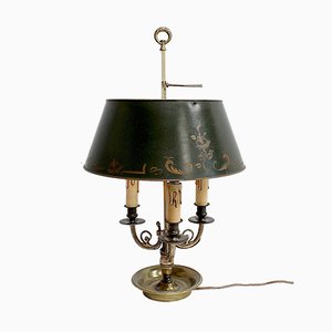 Empire Style Gilt Bronze Bouillotte Lamp with 3 Arms, 19th Century