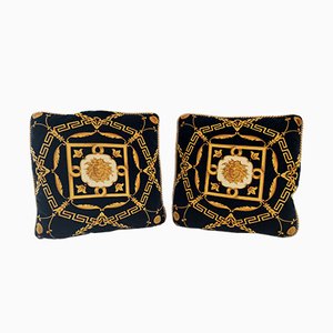 Black Throw Pillows by Gianni Versace, Italy, 1980s or 1990s, Set of 2