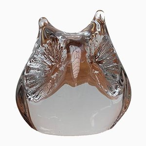 Vintage French Glass Owl Sculpture from Daum