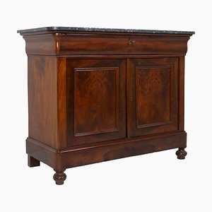 Dutch Early Biedermeier Cabinet in Mahogany with Marble Top, Mid-19th Century