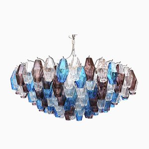 Vintage Aquamarine Crystal Polyedri Chandelier