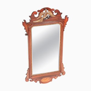 Antique Edwardian Inlaid Mahogany Wall Mirror