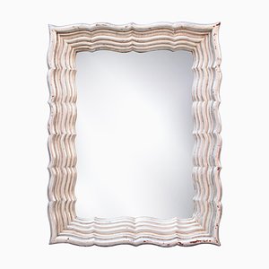 Specchio Regency neoclassico in legno intagliato a mano, anni '70