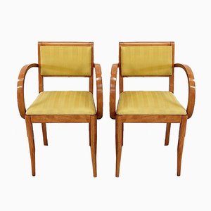 Set of Bridge Armchairs in Solid Beech, 1950s or 1960s