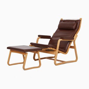 Set of Lounge Chair with Stool by Ditte & Adrian Heath for France & Søn / France & Daverkosen