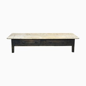 Large Coffee Table in Fir, Early 20th Century