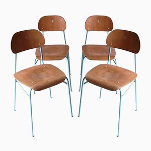 Chaises d'École Vintage, 1960s, Set de 4