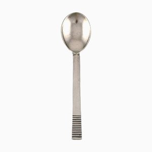 Parallel or Relief Dessert Spoon in Sterling Silver from Georg Jensen, 1931