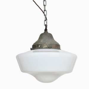 Antique Church Opaline Pendant Light