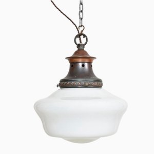 Antique Church Opaline Pendant Light