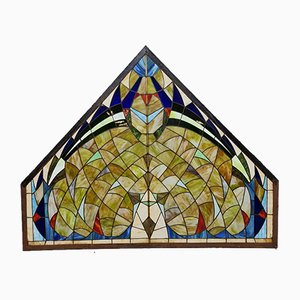 Mid-Century Stained Glass Church Window