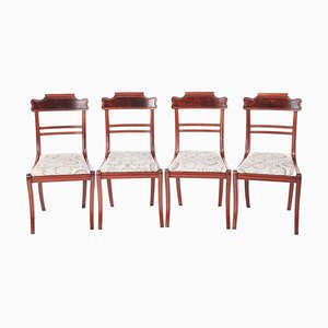 Regency Antique Mahogany Dining Chairs, Set of 4