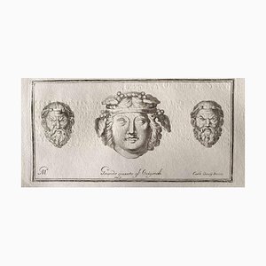 Various Artists, Human Heads From Ancient Rome, 1750s, Original Etching