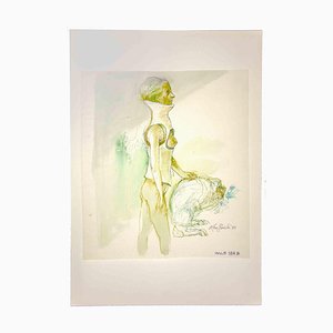 Leo Guida, Nude, 1970s, Original China Ink