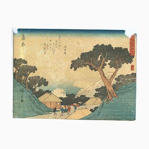 Utagawa Hiroshige, Kambara 53 Stations of the Tokaido-Woodcut, 1842