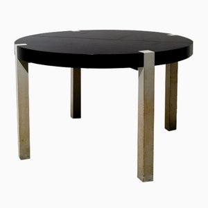 Ausziehbarer italienischer Tisch aus Nussholz im Stil von Ettore Sottsass, 1970er