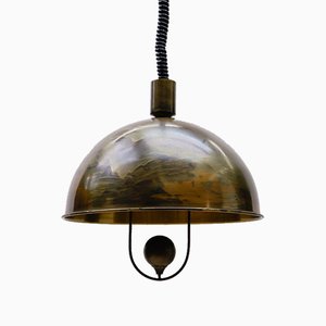 Brass Pendant Lamp by Florian Schulz, 1970s, Germany