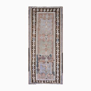 Hand Woven Turkish Oushak Kilim Flat Weave Wool Rug