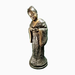 Bronze Japanese Geisha Sculpture