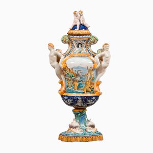 Vase en Porcelaine Peinte à la Main, 1920s