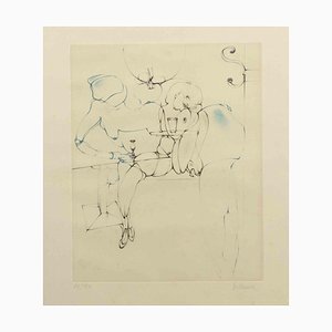 Hans Bellmer, Interno con figura, 1971, Acquaforte originale