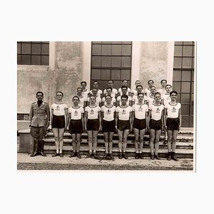 Inconnu, Équipe de Soldat à Turin, Photo N/B Vintage, 1930s
