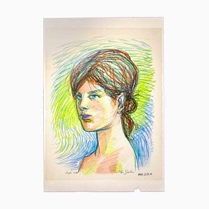 Leo Guide, Portrait, 1970, Original Drawing