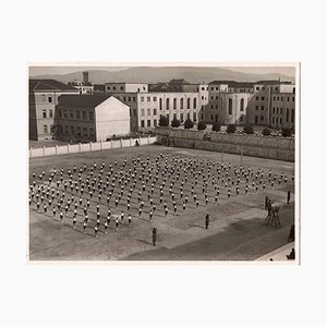 Inconnu, Boys in Lines of Practice, Photo N/B Vintage, 1930s