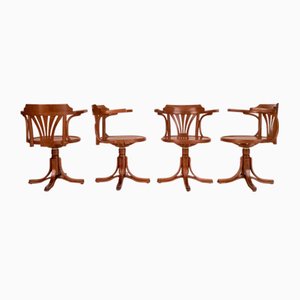 Chaises Pivotantes Style Thonet, Set de 4