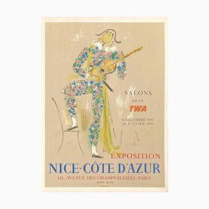 Poster Expo 54 Twa Nice Côte Dazur (Luxury) di Jean Cocteau