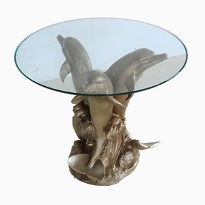 Table Vintage avec Dauphins Dorés