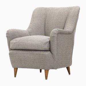 Armchair in Gray Fabric, 1950s
