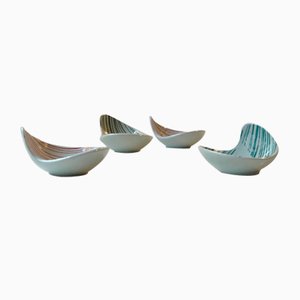 Miniatur Nierenförmige Keramikschalen von Nymolle, Dänemark, 1960er, 4er Set
