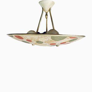 Mid-Century Cream Ceiling Lamp from Erco, 1950s