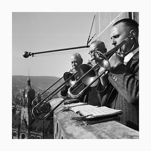 Brass Ensemble at the Belfry of a Church, Stuttgart Germany, 1935