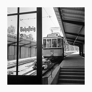 Train to Degerloch Waiting at Platform, Stuttgart Germany, 1935