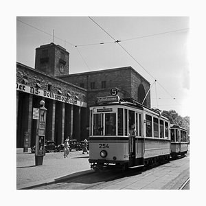 Tram Line No. 5 Zuffenhausen Main Station, Stuttgart, Allemagne, 1935
