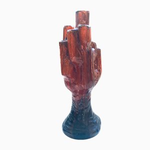 Mid-Century Cactus-Shaped Ceramic Candleholder, 1960s