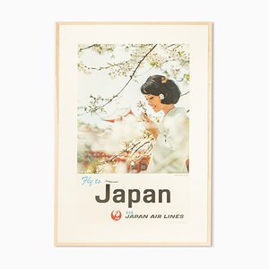 Póster Fly to Japan, años 60