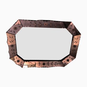 Specchio veneziano rosa
