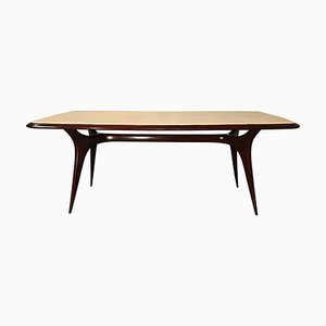 Mid-Century Italian Parchment Dining Table Attributed to Guglielmo Ulrich, 1950s