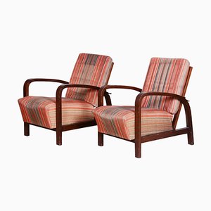 Fauteuils Art Déco en Chêne, 1930s, Set de 2