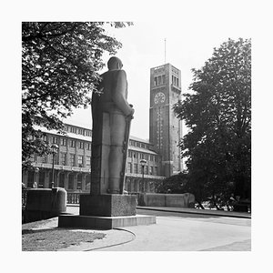 Bismarck Monument View to Deutsches Museum, Munich, Allemagne, 1937