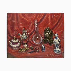 Unknown, Still Life, Oil on Canvas, Mid 20th Century