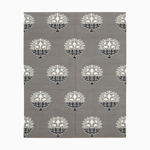 Tapis Dhurrie Gris